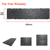 60x DIY WATSUN 3rd Gen WPC [Wooden Plastic Composite] Interlocking Decking Tiles Garden Flooring Pattern Woodgrain Dark Brown Colour Super Embossing Woodgrain