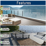 WATSUN™ 1 Piece Outdoor WPC Composite Decking Board 148 x 23mm/1000mm - Natural Colour