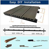 WATSUN™ 1 Piece Outdoor WPC Composite Decking Board 148 x 23mm/1000mm - Natural Colour