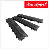 1x DIY WATSUN WPC Interlocking Decking Tiles Garden Flooring Charcoal Colour Edge Bar