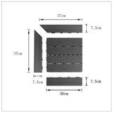 1x DIY WATSUN WPC Interlocking Decking Tiles Garden Flooring Charcoal Colour Edge Bar