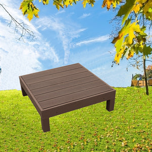 1x DIY WPC [Wooden Plastic Composite] Multi Functional Deck Bench/Table 90CM x90CM x 28CM Brown Colour