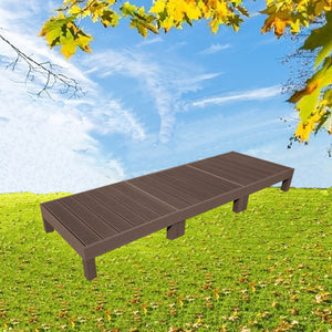 3x DIY WPC [Wooden Plastic Composite] Multi Functional Deck Bench/Table 90CM x90CM x 28CM Brown Colour