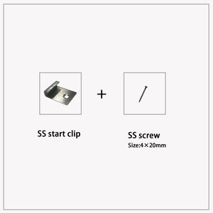 1x Stainless Steel Start Clip One Set (Include 1 Clip + 1 Screw) Accessories For WPC Decking Board