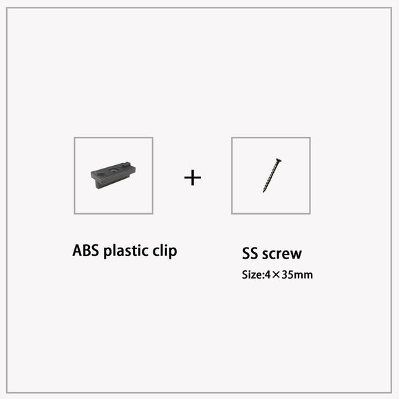 1x ABS Plastic Clip One Set (Include 1 Clip + 1 Screw) Accessories For WPC Decking Board