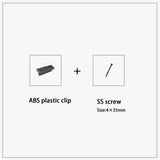 1x ABS Plastic Clip One Set (Include 1 Clip + 1 Screw) Accessories For WPC Decking Board