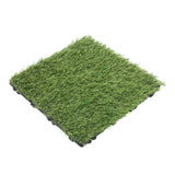 1x DIY Artificial Turf / Grass Interlocking Outdoor Backyard Grass Turf Tiles 30x30x3.7cm Green Colour