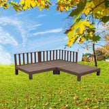 6pcs Set DIY WPC [Wooden Plastic Composite] Multi Functional Deck Inc(3xBench/Table+3xFence) Brown Colour