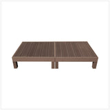 2x DIY WPC [Wooden Plastic Composite] Multi Functional Deck Bench/Table 90CM x90CM x 28CM Brown Colour