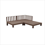 6pcs Set DIY WPC [Wooden Plastic Composite] Multi Functional Deck Inc(3xBench/Table+3xFence) Brown Colour