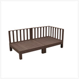 5pcs Set DIY WPC [Wooden Plastic Composite] Multi Functional Deck Inc(2xBench/Table+3xFence) Brown Colour