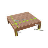 1x DIY WPC [Wooden Plastic Composite] Multi Functional Deck Bench/Table 90CM x90CM x 28CM Brown Colour