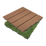 20x DIY Artificial Turf / Grass Interlocking Outdoor Backyard Grass Turf Tiles 30x30x3.7cm Green Colour