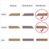 1xPair (Right + Left) DIY WATSUN WPC Interlocking Decking Tiles Garden Flooring Red Brown Corner Bar