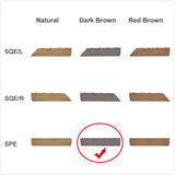 1x DIY WATSUN WPC Interlocking Decking Tiles Garden Flooring Dark Brown  Edge Bar