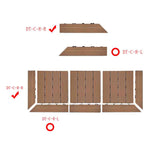 1xPair (Right + Left) DIY WATSUN WPC Interlocking Decking Tiles Garden Flooring Red Brown Corner Bar