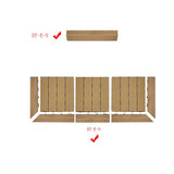 1x DIY WATSUN WPC Interlocking Decking Tiles Garden Flooring Natural Colour Edge Bar