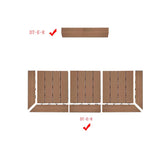 1x DIY WATSUN WPC Interlocking Decking Tiles Garden Flooring Red Brown Edge Bar