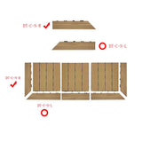 1xPair (Right + Left) DIY WATSUN WPC Interlocking Decking Tiles Garden Flooring Natural Colour Corner Bar