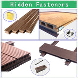 WATSUN™ 1 Piece Outdoor WPC Composite Decking Board 148 x 23mm/1000mm - Brown Colour