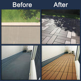 80x DIY WATSUN New Generation WPC [Wooden Plastic Composite] Interlocking Decking Tiles Garden Flooring Pattern 1 charcoal Colour