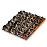 1x DIY WATSUN 3rd Gen WPC [Wooden Plastic Composite] Interlocking Decking Tiles Garden Flooring Woodgrain Pattern Natural Colour