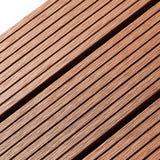 60x DIY WATSUN New Generation WPC [Wooden Plastic Composite] Interlocking Decking Tiles Garden Flooring Pattern 1 Red Brown Colour