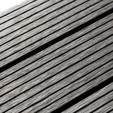 60x DIY WATSUN New Generation WPC [Wooden Plastic Composite] Interlocking Decking Tiles Garden Flooring Pattern 1 charcoal Colour