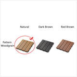 20x DIY WATSUN 3rd Gen WPC [Wooden Plastic Composite] Interlocking Decking Tiles Garden Flooring Pattern 1 Natural Colour