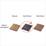 20x DIY WATSUN New Generation WPC [Wooden Plastic Composite] Interlocking Decking Tiles Garden Flooring Pattern 1 Charcoal Colour