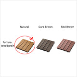 1x DIY WATSUN 3rd Gen WPC [Wooden Plastic Composite] Interlocking Decking Tiles Garden Flooring Woodgrain Pattern Natural Colour