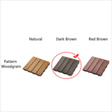 60x DIY WATSUN 3rd Gen WPC [Wooden Plastic Composite] Interlocking Decking Tiles Garden Flooring Pattern Woodgrain Red-Brown Colour Super Embossing Woodgrain