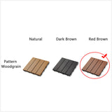 80x DIY WATSUN New Generation WPC [Wooden Plastic Composite] Interlocking Decking Tiles Garden Flooring Pattern 1 Red Brown Colour